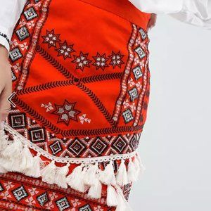 River Island Tassel Detail A-Line Mini Skirt